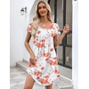 image:imageEkouaer Nightgowns for Women Pleated Moo Moos Short Sleeves House DressesPurple Die Tye
