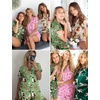 image:imageEkouaer Pajamas Set for Women Short Sleeve Sleepwear Button Down Pj XSXXXLBlack Beer Print