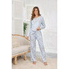 image:imageEkouaer Womens 2 Pack Long Sleeve Pajama Sets V Neck Lounge SetsBlack Floral  Blue Floral