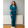 image:imageEkouaer Womens 2 Pack Long Sleeve Pajama Sets V Neck Lounge SetsDark Gray  Green
