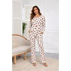 image:imageEkouaer Womens 2 Pack Long Sleeve Pajama Sets V Neck Lounge SetsPink leopardapricotbrown