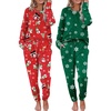 Christmas Print/Green Snowflakes