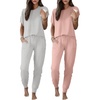 Gray Stripe/Pink Dots