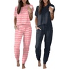 Pink Stripes/Black Dots