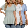 Light Blue/Light Green/Grey Stripe