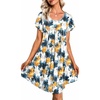 Yellow Blue Tie-dye Flowers
