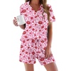 Pink Heart Lips Print