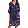 image:imageEkouaer Zipper Robes for Women 34 Sleeves Housecoat Soft Nightgowns Sleepwear Mumu House Dresses with PocketsColorful Butterfly