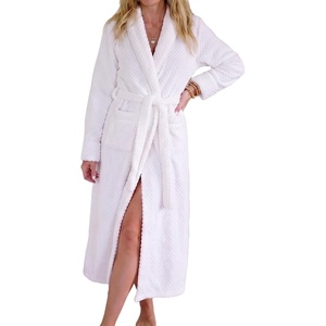image:imageEkouaer Long Robes for Women Super Soft Plush Warm Bathrobe with PocketsWhite