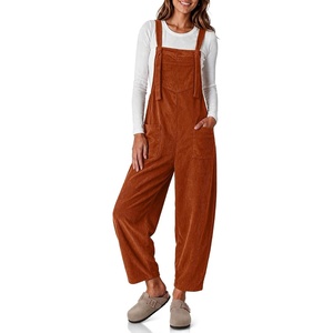 image:imageEkouaer Corduroy Overalls for Women Loose Fit Casual Fall JumpsuitsCaramel
