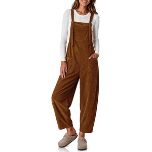 image:imageEkouaer Corduroy Overalls for Women Loose Fit Casual Fall JumpsuitsLight Brown