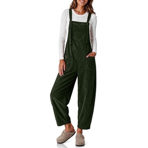 image:imageEkouaer Corduroy Overalls for Women Loose Fit Casual Fall JumpsuitsOlive Green