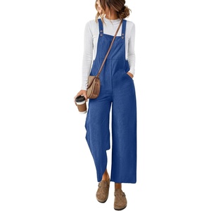 image:imageEkouaer Corduroy Overalls for Women Casual Loose Jumpsuits with PocketBlue