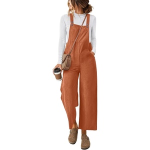 image:imageEkouaer Corduroy Overalls for Women Casual Loose Jumpsuits with PocketCaramel