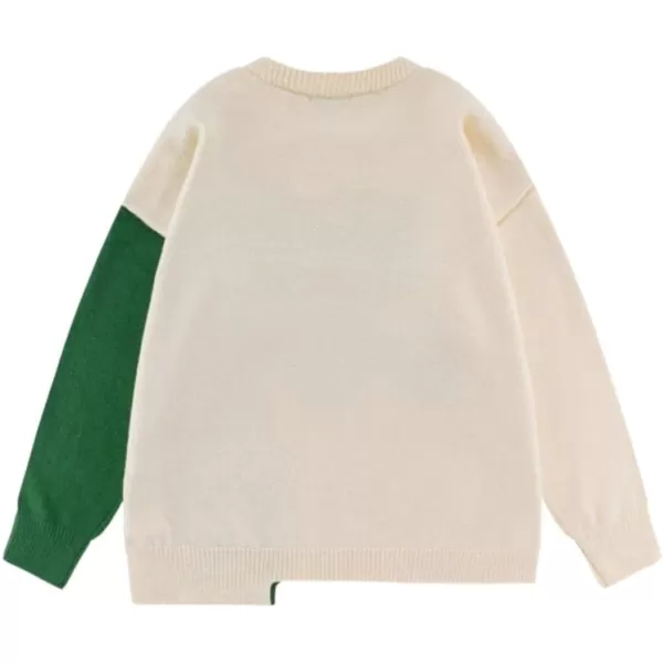 Aelfric Eden Mens Fashion Ducks Cartoon Sweaters Unisex Oversized Jumper Long Sleeve Casual Sweater Retro Couple TopC47apricot