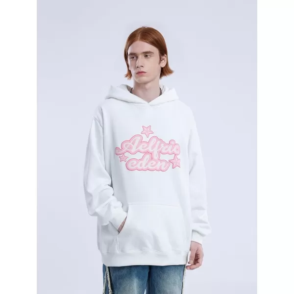 Aelfric Eden Mens Novelty Cartoon Graphic Hoodies Streetwear Hooded Sweatshirt Pullover Hip Hop Fashion Hoodies Unisex05white