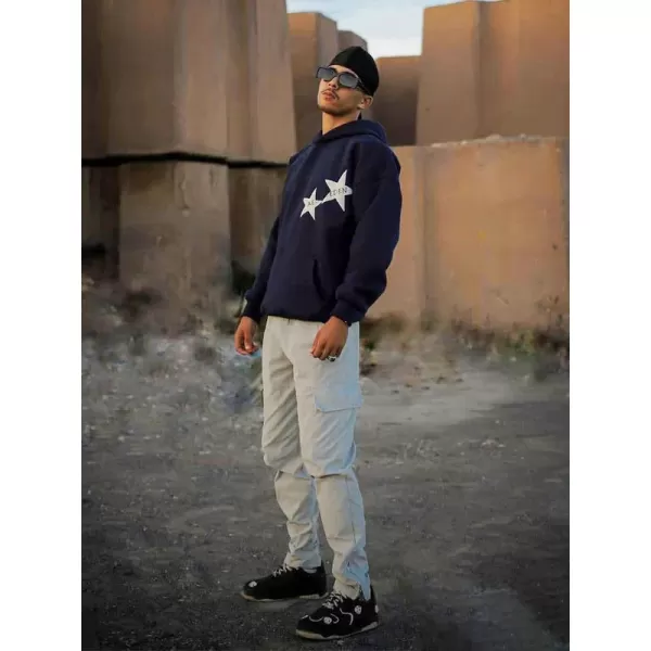 Aelfric Eden Star Graphic Y2k Hoodies Mens Oversized Zip Up Hoodies Aesthetic Womens Sweatshirt Hooded Pullover Tops15navy Blue