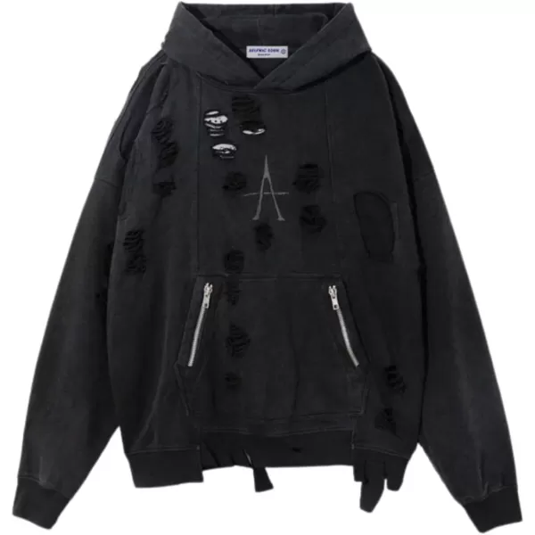 Aelfric Eden Star Graphic Y2k Hoodies Mens Oversized Zip Up Hoodies Aesthetic Womens Sweatshirt Hooded Pullover TopsB27black