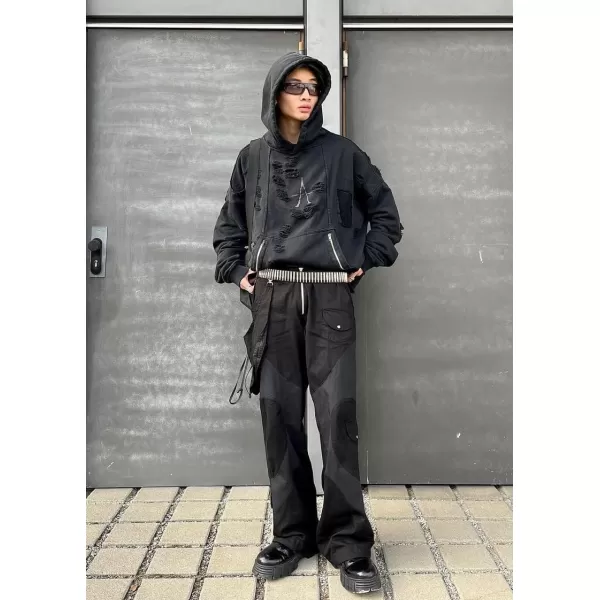 Aelfric Eden Star Graphic Y2k Hoodies Mens Oversized Zip Up Hoodies Aesthetic Womens Sweatshirt Hooded Pullover TopsB27black