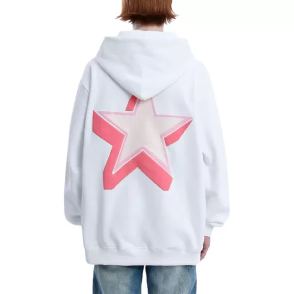 Aelfric Eden Star Graphic Y2k Hoodies Mens Oversized Zip Up Hoodies Aesthetic Womens Sweatshirt Hooded Pullover TopsB28white