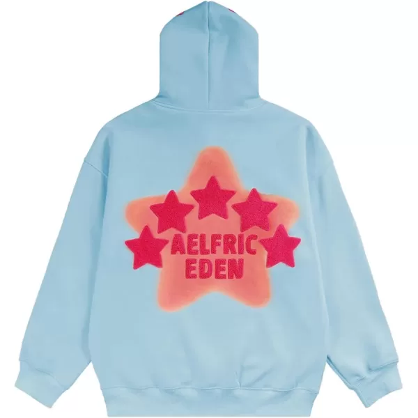 Aelfric Eden Star Hoodie Streetwear Trend Causal Loose Oversized Hooded Sweatshirts PulloverBb04blue