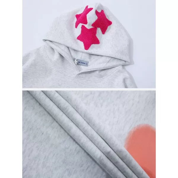 Aelfric Eden Star Hoodie Streetwear Trend Causal Loose Oversized Hooded Sweatshirts PulloverBb04light Grey