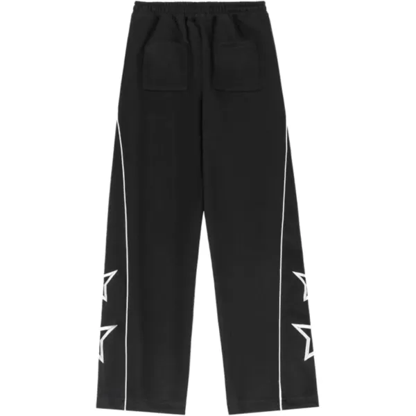 Aelfric Eden Striped Track Pants Men Parachute Pants Women Baggy Sweatpants Y2k Wide Leg Cargo Pants with DrawstringVs26black