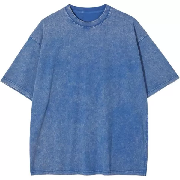 Aelfric Eden Mens Solid Tee 90s Vintage Oversized Shirts Streetwear Short Sleeve Casual Tops20light Blue