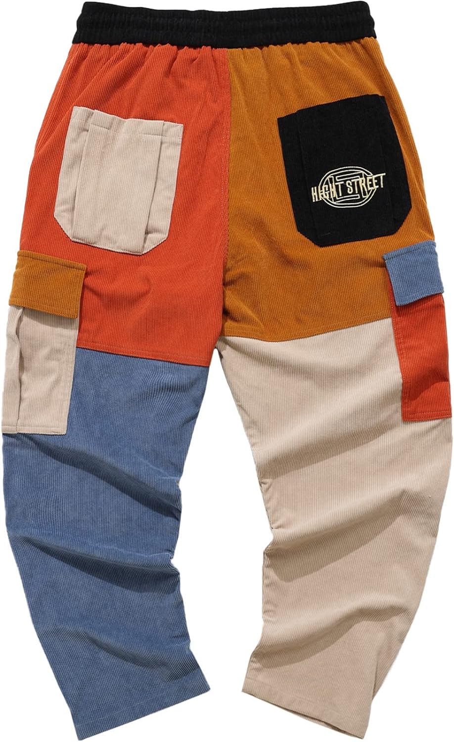 Aelfric Eden Mens Cargo Pants Patchwork MultiPockets Outdoor Fashion Casual Jogger Pants Streetwear with Drawstring02muticolor