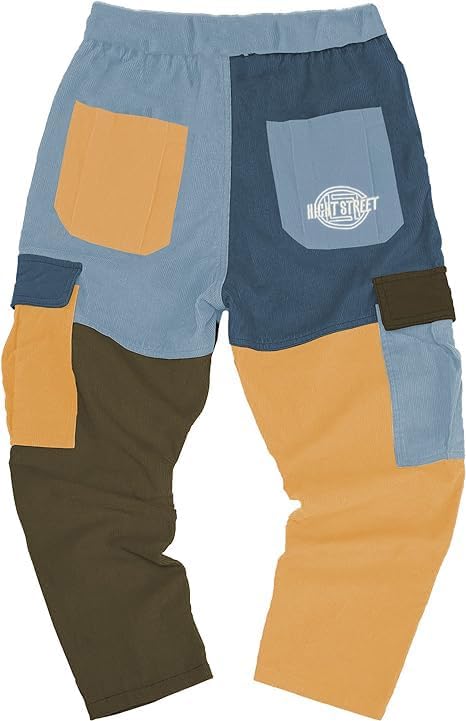 Aelfric Eden Mens Cargo Pants Patchwork MultiPockets Outdoor Fashion Casual Jogger Pants Streetwear with Drawstring03muticolor