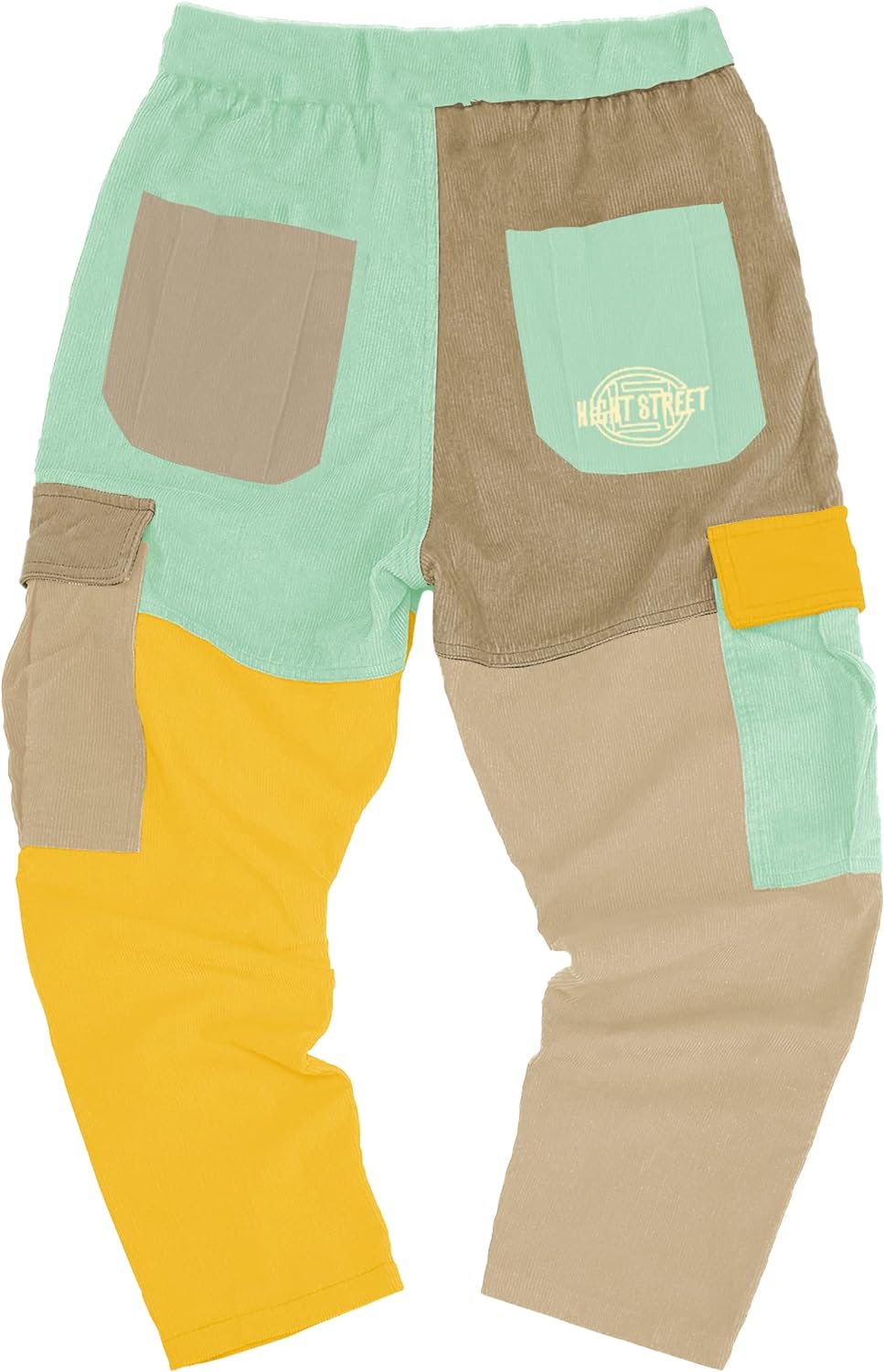 Aelfric Eden Mens Cargo Pants Patchwork MultiPockets Outdoor Fashion Casual Jogger Pants Streetwear with Drawstring04muticolor