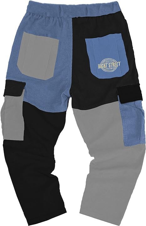 Aelfric Eden Mens Cargo Pants Patchwork MultiPockets Outdoor Fashion Casual Jogger Pants Streetwear with Drawstring05muticolor