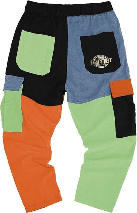 Aelfric Eden Mens Cargo Pants Patchwork MultiPockets Outdoor Fashion Casual Jogger Pants Streetwear with DrawstringMuticolor7