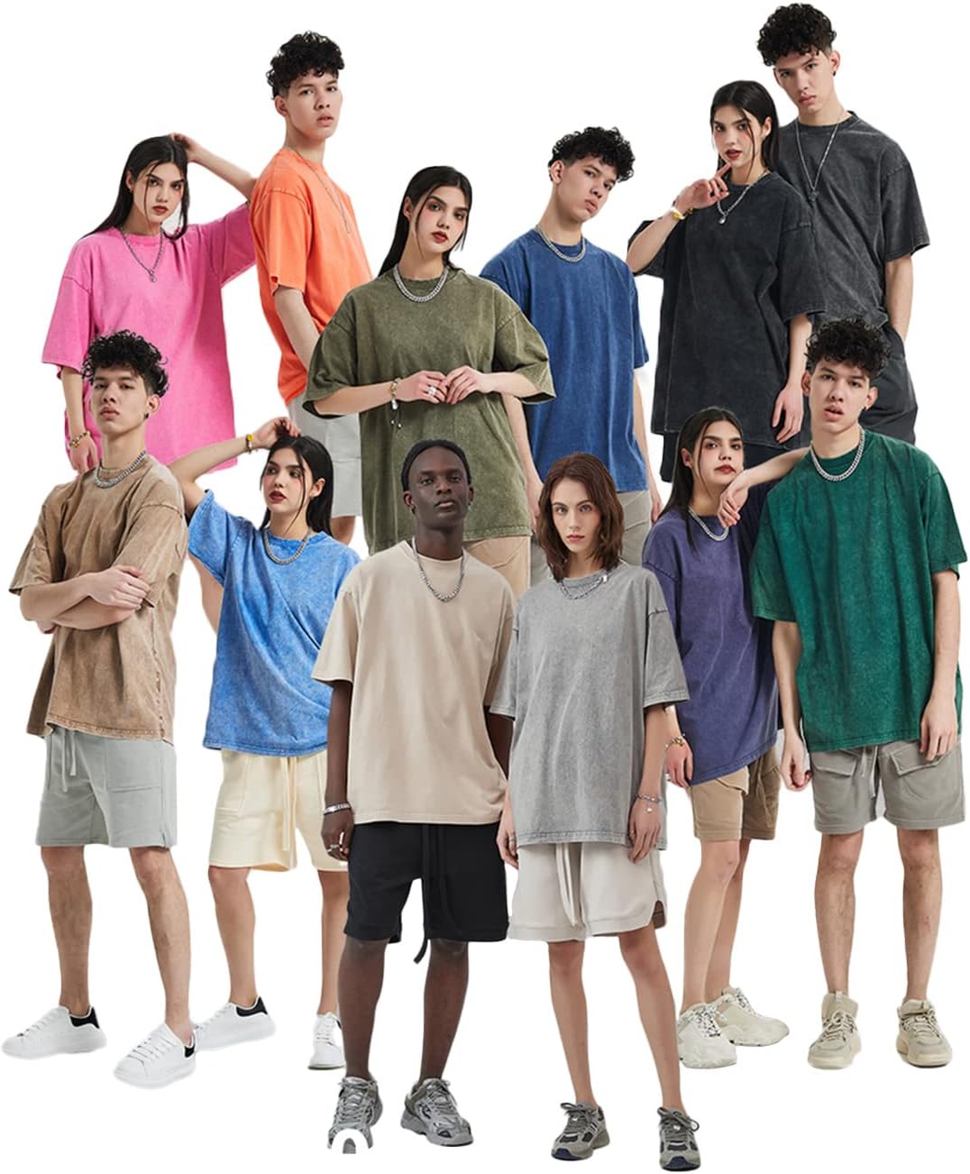 Aelfric Eden Mens Solid Tee 90s Vintage Oversized Shirts Streetwear Short Sleeve Casual Tops20sand