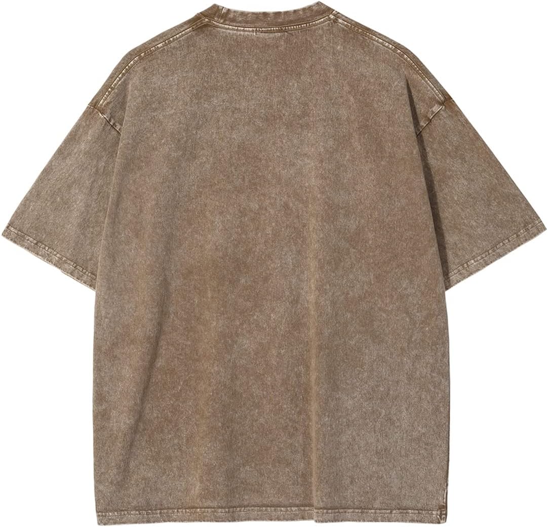 Aelfric Eden Mens Solid Tee 90s Vintage Oversized Shirts Streetwear Short Sleeve Casual Tops20sand