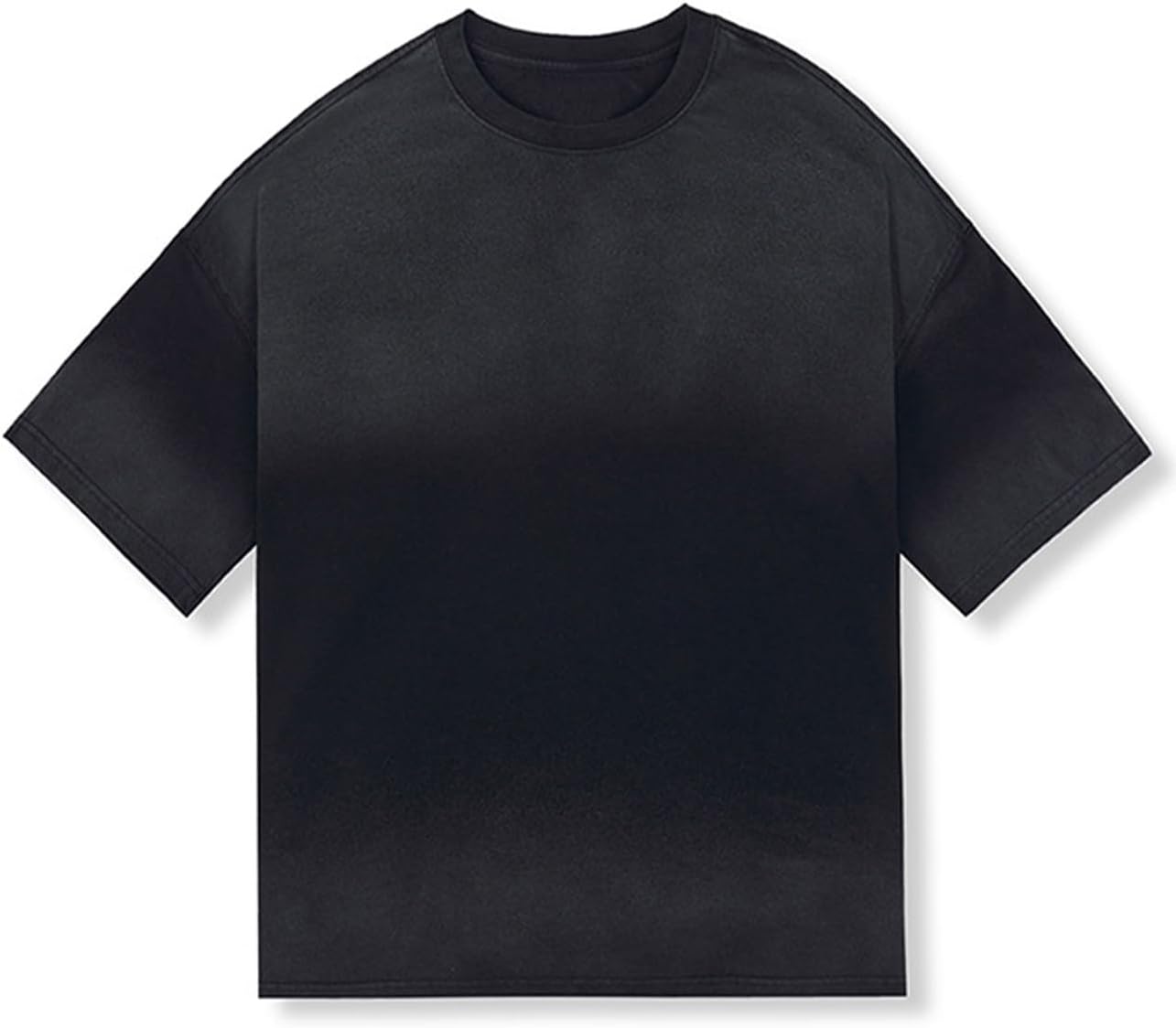 Aelfric Eden Mens Solid Tee 90s Vintage Oversized Shirts Streetwear Short Sleeve Casual TopsA6gradient Black
