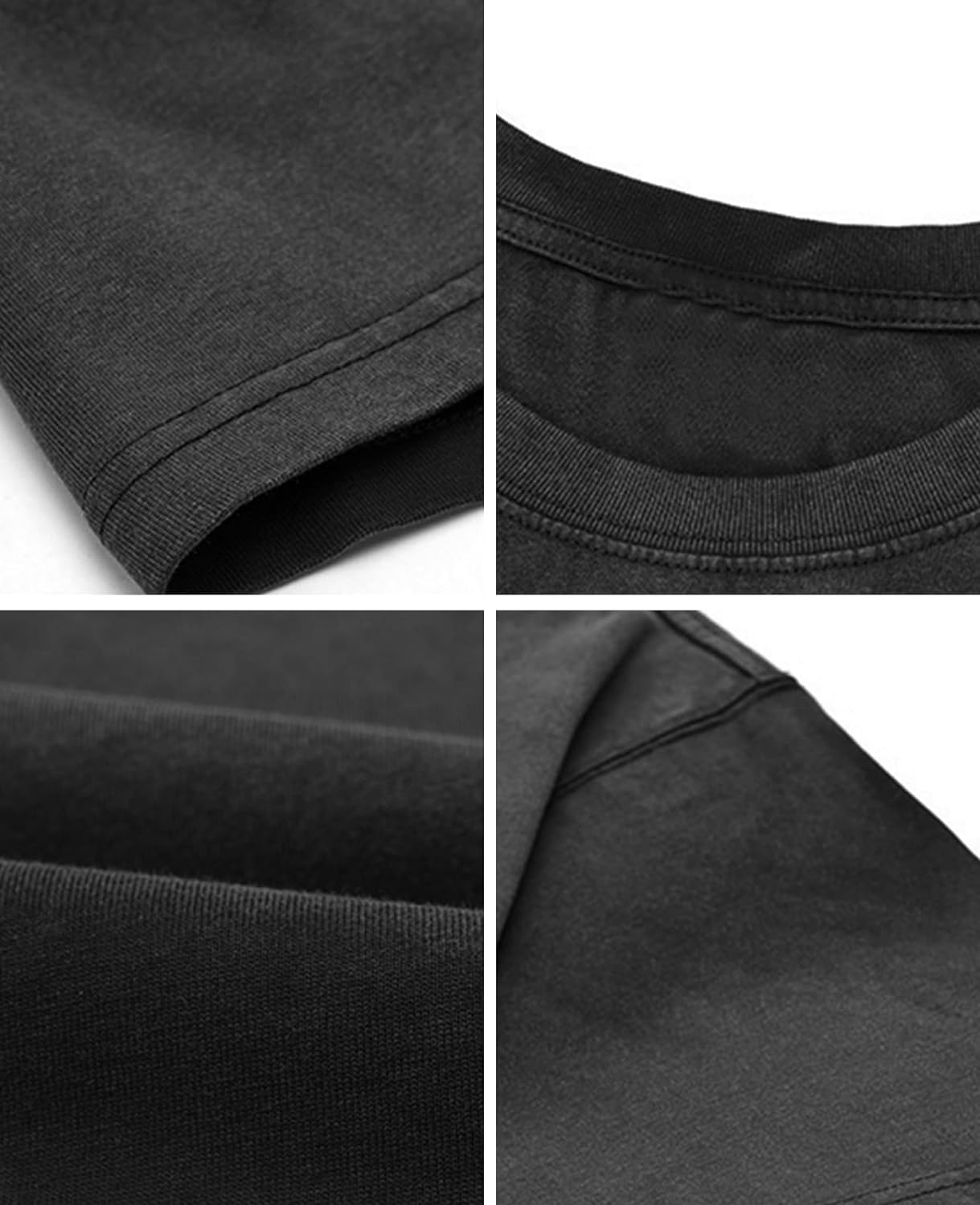 Aelfric Eden Mens Solid Tee 90s Vintage Oversized Shirts Streetwear Short Sleeve Casual TopsA6gradient Black