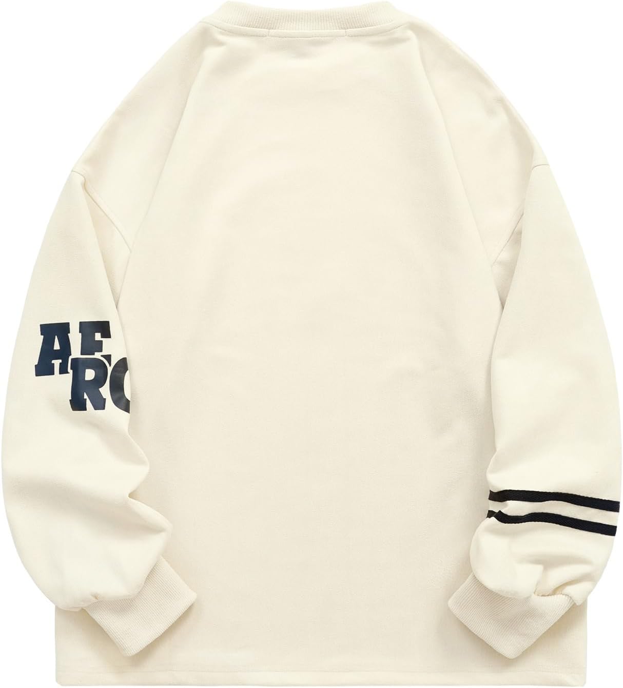 Aelfric Eden Oversized Crewneck Sweatshirts for Men Vintage Graphic Pullover Loose Fit Streetwear Long Sleeve TopBeige