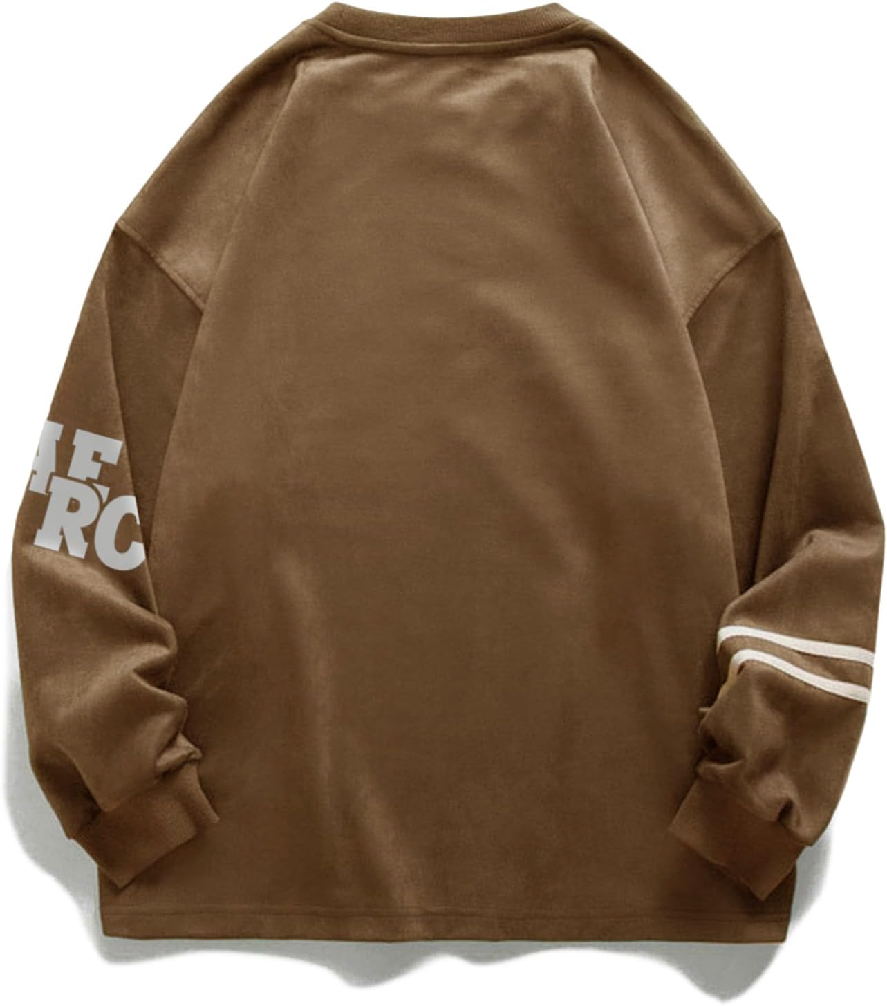 Aelfric Eden Oversized Crewneck Sweatshirts for Men Vintage Graphic Pullover Loose Fit Streetwear Long Sleeve TopBrown