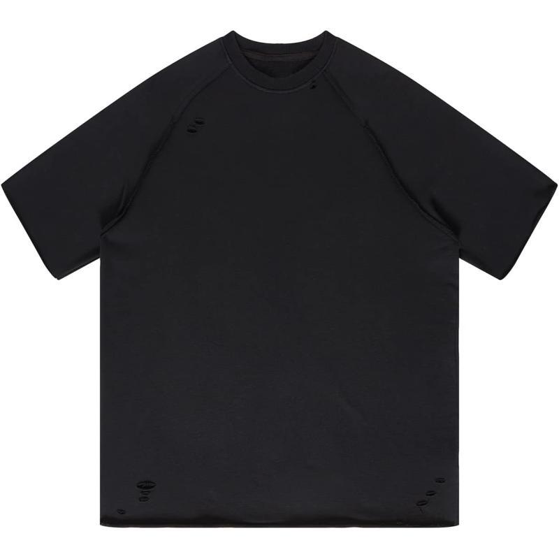 Aelfric Eden Mens Solid Tee 90s Vintage Oversized Shirts Streetwear Short Sleeve Casual Tops21black