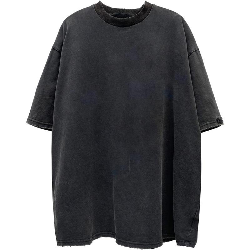 Aelfric Eden Mens Solid Tee 90s Vintage Oversized Shirts Streetwear Short Sleeve Casual TopsA1black