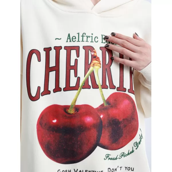 Aelfric Eden Cherry Graphic Hoodies Streetwear Hooded Sweatshirt Pullover Hip Hop Fashion Hoodies Unisex1apricot