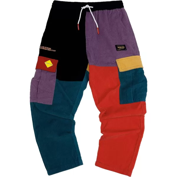 Aelfric Eden Mens Cargo Pants Patchwork MultiPockets Outdoor Fashion Casual Jogger Pants Streetwear with Drawstring01muticolor