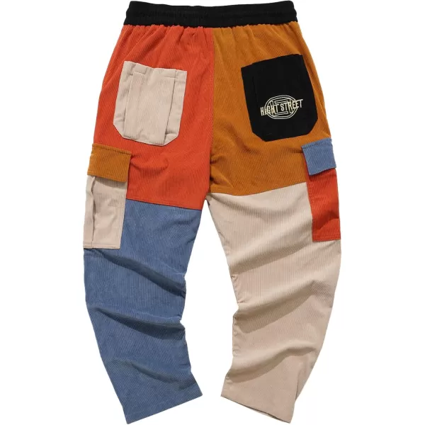 Aelfric Eden Mens Cargo Pants Patchwork MultiPockets Outdoor Fashion Casual Jogger Pants Streetwear with Drawstring02muticolor