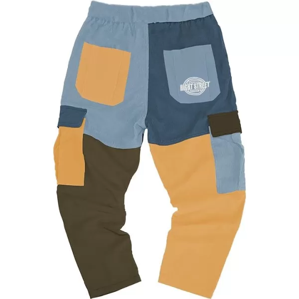 Aelfric Eden Mens Cargo Pants Patchwork MultiPockets Outdoor Fashion Casual Jogger Pants Streetwear with Drawstring03muticolor