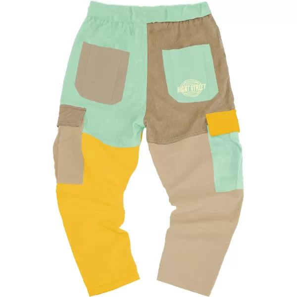 Aelfric Eden Mens Cargo Pants Patchwork MultiPockets Outdoor Fashion Casual Jogger Pants Streetwear with Drawstring04muticolor