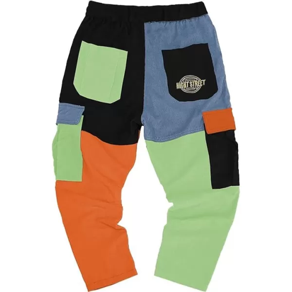 Aelfric Eden Mens Cargo Pants Patchwork MultiPockets Outdoor Fashion Casual Jogger Pants Streetwear with DrawstringMuticolor7