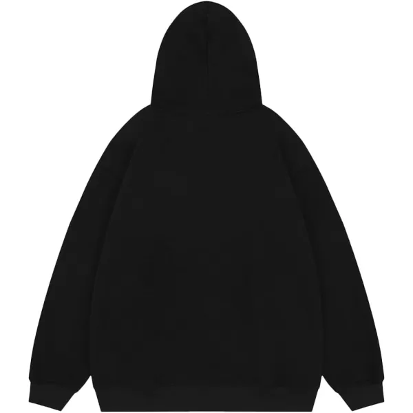 Aelfric Eden Mens Graphic Oversized Hoodie Cartoon Character Print Streetwear Casual hoodies y2k Hooded Sweatshirt01blacka