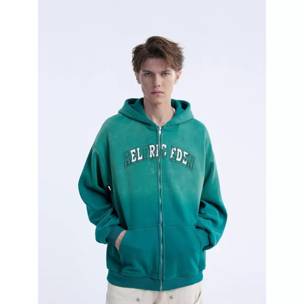 Aelfric Eden Mens Graphic Oversized Hoodie Cartoon Character Print Streetwear Casual hoodies y2k Hooded SweatshirtC04green