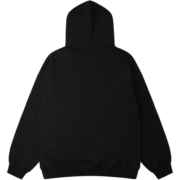 Aelfric Eden Mens Graphic Oversized Hoodie Print Streetwear Casual hoodies y2k Hooded SweatshirtK01black